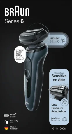 Braun Elektrischer Rasierer - Series 6 - 61-N1000s - Grau -Körperpflege Store 7f431ef1c29de113e7c9160b5b188672