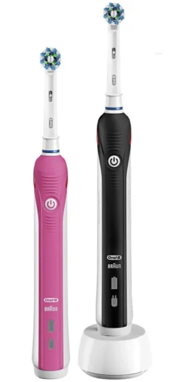 Oral-B PRO 2 2950N Doppelpack Elektrische Zahnbürste/Electric Toothbrush Mit Visueller Andruckkontrolle Für Extra Zahnfleischschutz, 2 Modi Inkl. Sensitiv, Timer, 2 Aufsteckbürsten, Schwarz & Pink -Körperpflege Store 82c96285e36be92765ee636e84257c1d