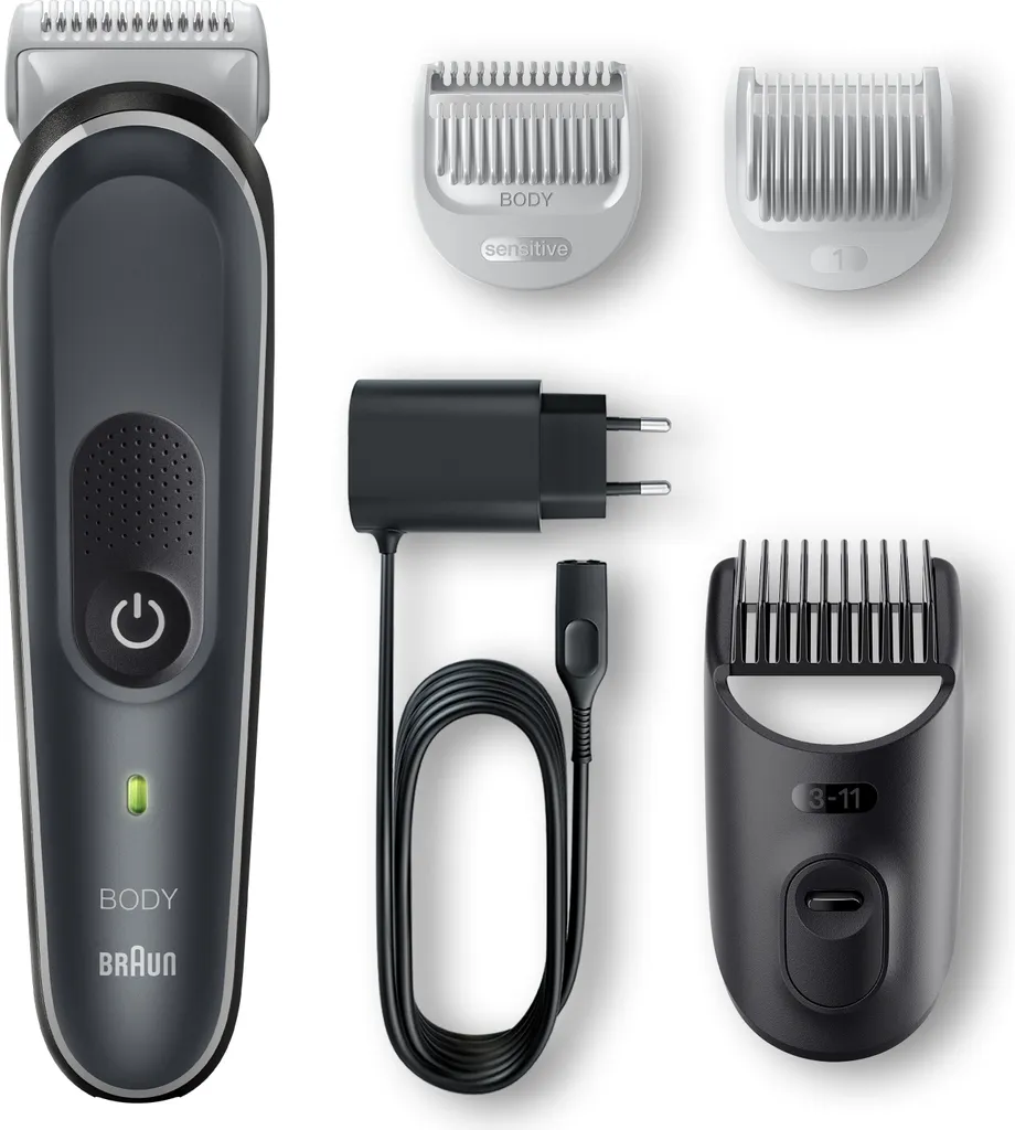 Braun Bodygroomer 5 BG5340, Körperpflege- Und Haarentfernungs-Gerät Für Herren, Mit Sensitiv-Kammaufsatz, Grau/Weiß 9 Braun Bodygroomer 5 BG5340, Körperpflege- Und Haarentfernungs-Gerät Für Herren, Mit Sensitiv-Kammaufsatz, Grau/Weiß – Bild 7