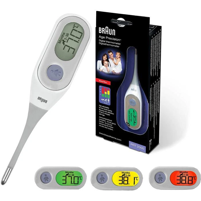 Braun Fieberthermometer PRT 2000 Digital, Mit Flexibler Spitze, Farbdisplay 3 Braun Fieberthermometer PRT 2000 Digital, Mit Flexibler Spitze, Farbdisplay