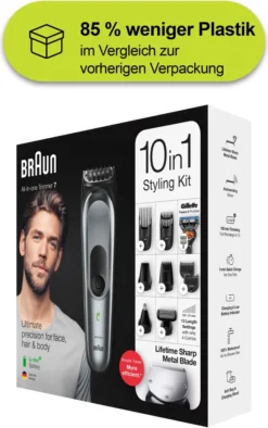 Braun 10-in-1-Trimmer MGK7221 Herren-Barttrimmer, Bodygrooming-Set Und Haarschneider, Dunkelgrau -Körperpflege Store 87011bdc25c08d6fae03990dc17ef4a8