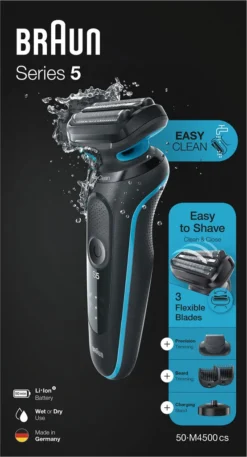 Braun SERIES 5 50-M4500cs Herrenrasierer Wasserdicht Wet-dry Ladestation Akku -Körperpflege Store 883dc140296d6379bd9bab1767b183cf
