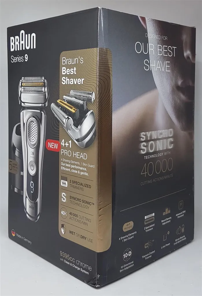Braun Series 9 9395cc Herren Elektrorasierer Mit Reinigungs- Und Ladestation Und Reise-Etui, Chrom 5 Braun Series 9 9395cc Herren Elektrorasierer Mit Reinigungs- Und Ladestation Und Reise-Etui, Chrom – Bild 3