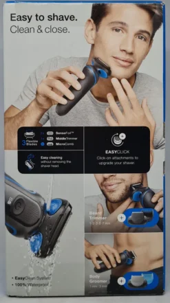 Braun Rasierer 50-B4650cs Cordless, Ladezeit 1 H, Lithium-Ionen, Anzahl Scherköpfe/Klingen 3, Schwarz/Blau, Wet & Dry -Körperpflege Store 8c2a63d7c693c018dfc8254bae4c8bec