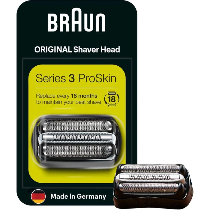 Braun 32B Kombipack, Series 3, Scherkopf, Ersatzscherteil, Schwarz, Für ProSkin Und CruZer Clean 3 Braun 32B Kombipack, Series 3, Scherkopf, Ersatzscherteil, Schwarz, Für ProSkin Und CruZer Clean