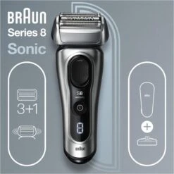 Braun Elektrorasierer Series 8 8417s, Silber, Wet & Dry, 3+1 Scherkopf, Mit Trimmer & Reise-Etui -Körperpflege Store 900a3f858958007044a4be5bc4dd58dddf4f4ef7 elektrorasierer braun series 8 8417s silber