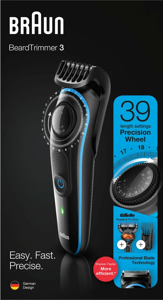 Braun BT3240 Herren-Barttrimmer Und Haarschneider, 39 Längeneinstellungen, Schwarz/blau 11 Braun BT3240 Herren-Barttrimmer Und Haarschneider, 39 Längeneinstellungen, Schwarz/blau – Bild 9