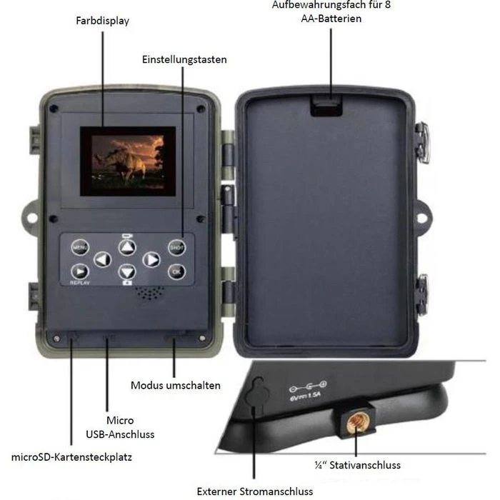 Braun-Photo Wildkamera Scouting Cam Black575, 48 MP, 4K Video, Nachtsicht, PIR, Display, IP65 7 Braun-Photo Wildkamera Scouting Cam Black575, 48 MP, 4K Video, Nachtsicht, PIR, Display, IP65 – Bild 5