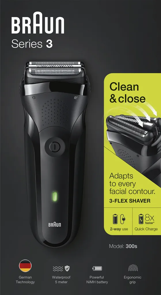 Braun Series 3 300 Elektrorasierer, Rasierer Für Herren, Schwarz 5 Braun Series 3 300 Elektrorasierer, Rasierer Für Herren, Schwarz – Bild 3