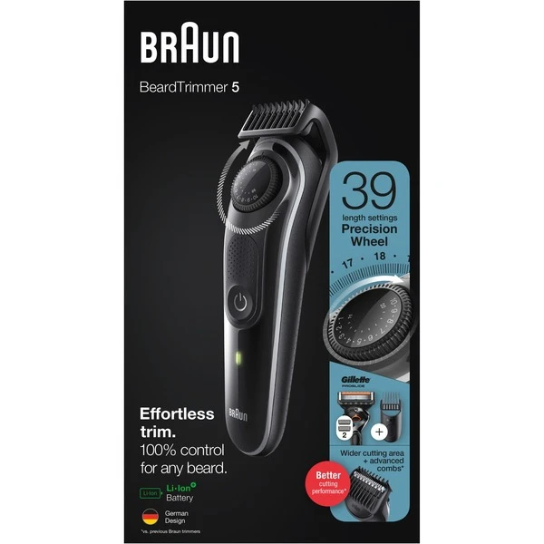Braun BeardTrimmer 5 BT5342, Bartschneider (schwarz/grau) 5 Braun BeardTrimmer 5 BT5342, Bartschneider (schwarz/grau) – Bild 3
