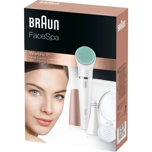 Braun FaceSpa 851V Gesichtsepilierer/-bürste, Epiliergerät (weiß/bronze) 9 Braun FaceSpa 851V Gesichtsepilierer/-bürste, Epiliergerät (weiß/bronze) – Bild 7