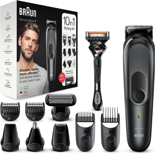 Braun Multi-Grooming-Kit 7 MGK7321, Haarschneider (dunkelsilber/schwarz) 4 Braun Multi-Grooming-Kit 7 MGK7321, Haarschneider (dunkelsilber/schwarz) – Bild 2