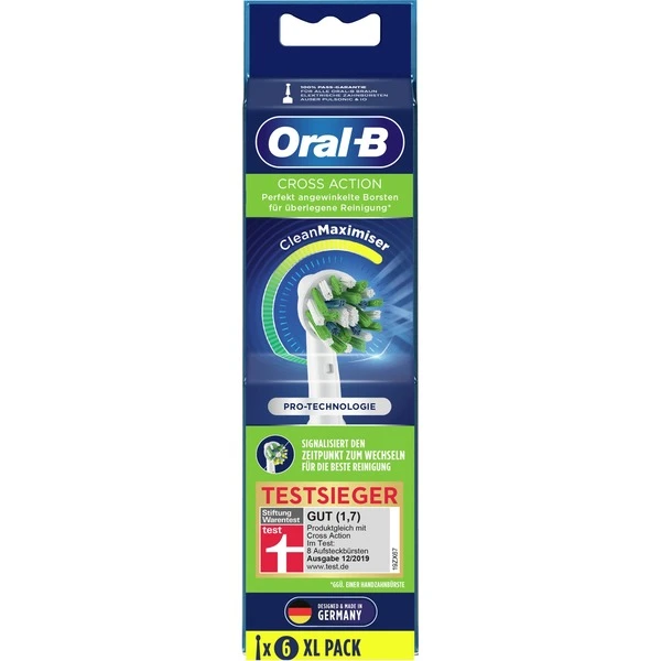 Braun Oral-B CrossAction CleanMaximiser 6er, Aufsteckbürste (weiß) 3 Braun Oral-B CrossAction CleanMaximiser 6er, Aufsteckbürste (weiß)