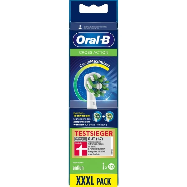 Braun Oral-B CrossAction Mit CleanMaximiser 10er, Aufsteckbürste (weiß, Frustfreie Verpackung) 3 Braun Oral-B CrossAction Mit CleanMaximiser 10er, Aufsteckbürste (weiß, Frustfreie Verpackung)