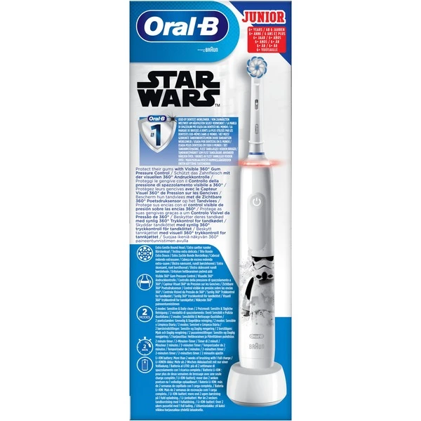 Braun Oral-B Junior Star Wars, Elektrische Zahnbürste (weiß) 6 Braun Oral-B Junior Star Wars, Elektrische Zahnbürste (weiß) – Bild 4