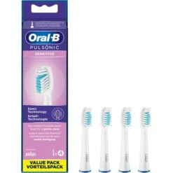 Braun Oral-B Pulsonic Sensitive 4er, Aufsteckbürste (weiß)