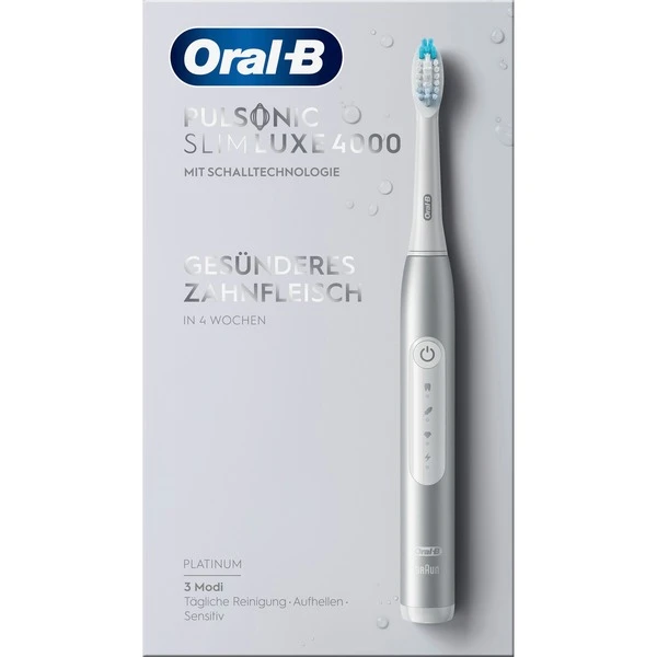 Braun Oral-B Pulsonic Slim Luxe 4000, Elektrische Zahnbürste (platin) – Bild 2