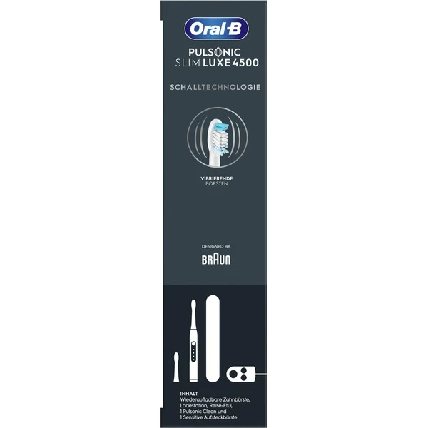 Braun Oral-B Pulsonic Slim Luxe 4500 Reise-Edition, Elektrische Zahnbürste (schwarz) – Bild 2