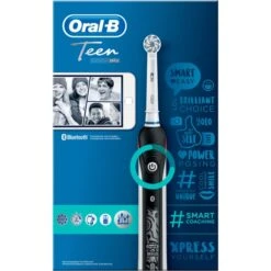 Braun Oral-B Teen, Elektrische Zahnbürste (schwarz/weiß) -Körperpflege Store Braun Oral B Teen Elektrische Zahnb rste@@9iotebl1 2