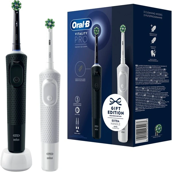 Braun Oral-B Vitality Pro D103 Duo, Elektrische Zahnbürste (schwarz/weiß, Black/White, Inkl. 2. Handstück) 3 Braun Oral-B Vitality Pro D103 Duo, Elektrische Zahnbürste (schwarz/weiß, Black/White, Inkl. 2. Handstück)