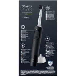 Braun Oral-B Vitality Pro D103 Pure Clean Black, Elektrische Zahnbürste (schwarz/weiß, Black/White) -Körperpflege Store Braun Oral B Vitality Pro D103 Pure Clean Black Elektrische Zahnb rste@@1856774 3