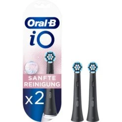 Braun Oral-B IO Sanfte Reinigung 2er, Aufsteckbürste (schwarz)