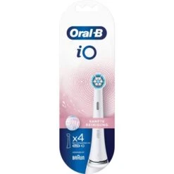 Braun Oral-B IO Sanfte Reinigung 4er, Aufsteckbürste (weiß, Frustfreie Verpackung)