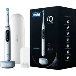 Braun Oral-B IO Series 10, Elektrische Zahnbürste (weiß, Stardust White)