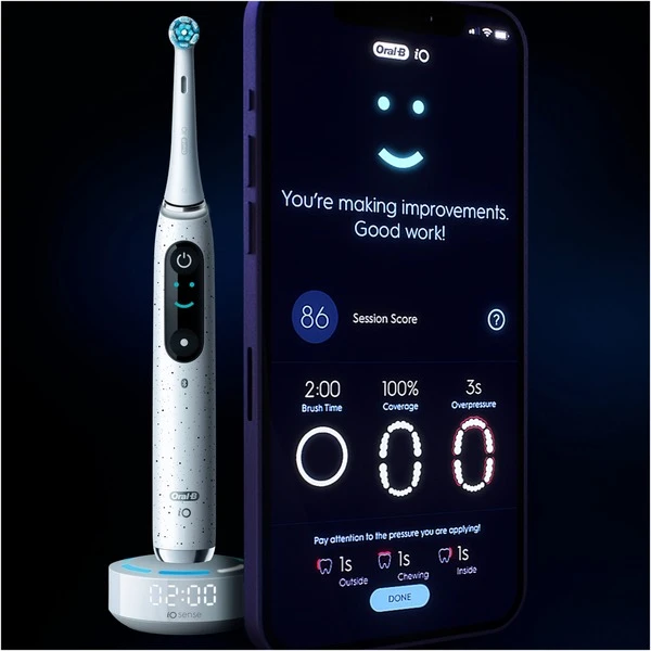 Braun Oral-B IO Series 10, Elektrische Zahnbürste (weiß, Stardust White) 9 Braun Oral-B IO Series 10, Elektrische Zahnbürste (weiß, Stardust White) – Bild 7