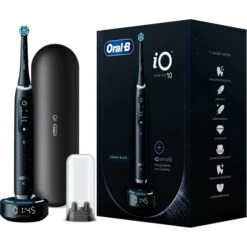 Braun Oral-B IO Series 10, Elektrische Zahnbürste (schwarz, Cosmic Black)