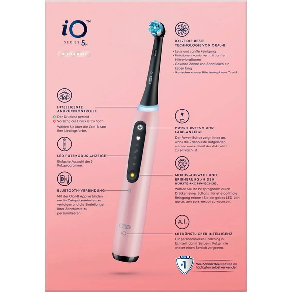 Braun Oral-B IO Series 5, Elektrische Zahnbürste (rosa, Blush Pink) 6 Braun Oral-B IO Series 5, Elektrische Zahnbürste (rosa, Blush Pink) – Bild 4