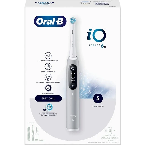 Braun Oral-B IO Series 6, Elektrische Zahnbürste (grau, Grey Opal) 5 Braun Oral-B IO Series 6, Elektrische Zahnbürste (grau, Grey Opal) – Bild 3