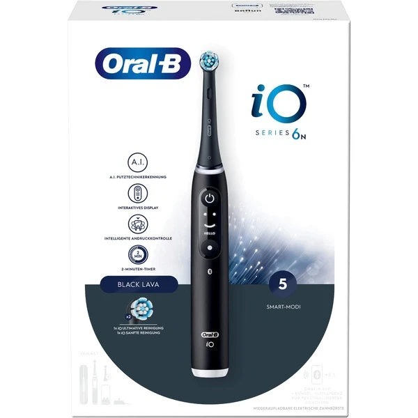 Braun Oral-B IO Series 6 , Elektrische Zahnbürste (schwarz, Black Lava) 5 Braun Oral-B IO Series 6 , Elektrische Zahnbürste (schwarz, Black Lava) – Bild 3