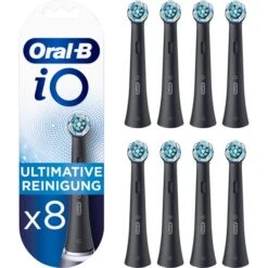 Braun Oral-B IO Ultimative Reinigung 8er, Aufsteckbürste (schwarz)