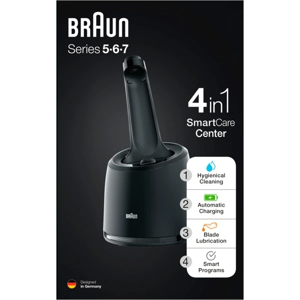 Braun Reinigungsstation Für Braun Series 5, 6 Und 7 Elektrorasierer, Ladestation (schwarz, Rasierer-Modelle Ab 2020) – Bild 2