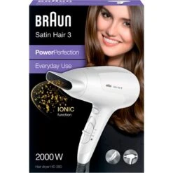 Braun Satin Hair 3 PowerPerfection HD380, Haartrockner (weiß) -Körperpflege Store Braun Satin Hair 3 PowerPerfection HD380 Haartrockner@@1878334 5
