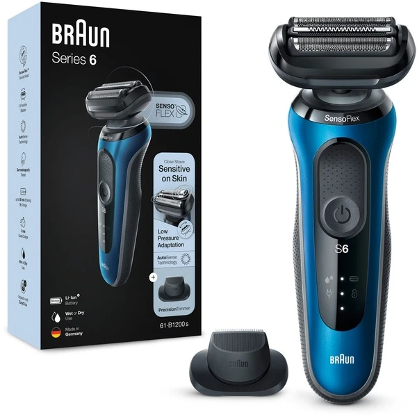 Braun Series 6 61-B1200s, Rasierer (schwarz/blau) 5 Braun Series 6 61-B1200s, Rasierer (schwarz/blau) – Bild 3