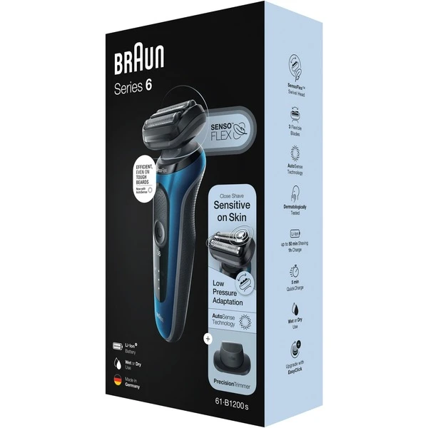Braun Series 6 61-B1200s, Rasierer (schwarz/blau) 7 Braun Series 6 61-B1200s, Rasierer (schwarz/blau) – Bild 5