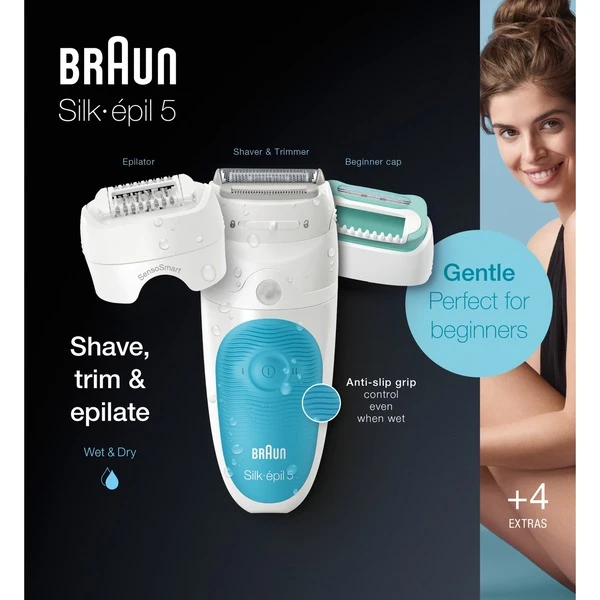 Braun Silk-épil 5-610 SensoSmart, Epiliergerät (weiß/hellblau) 4 Braun Silk-épil 5-610 SensoSmart, Epiliergerät (weiß/hellblau) – Bild 2