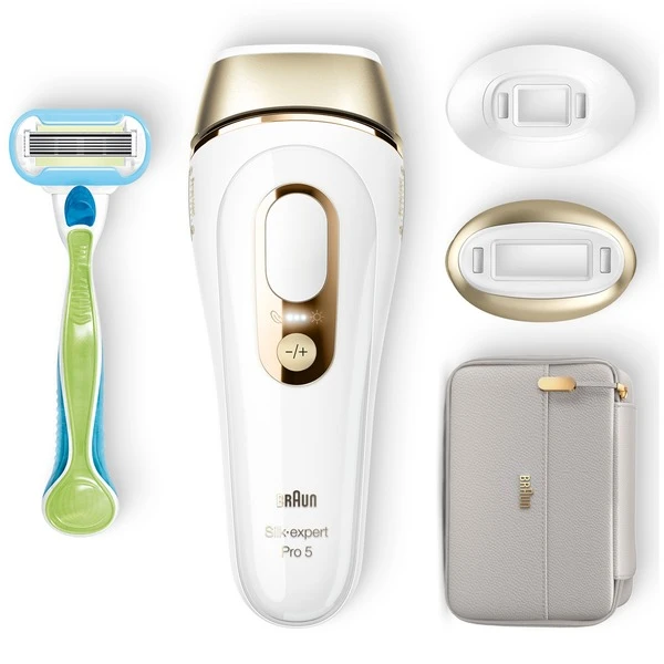 Braun Silk-expert Pro 5 IPL PL5154, Haarentferner (weiß/gold, Inkl. Tasche + Venus Extra Smooth) 4 Braun Silk-expert Pro 5 IPL PL5154, Haarentferner (weiß/gold, Inkl. Tasche + Venus Extra Smooth) – Bild 2