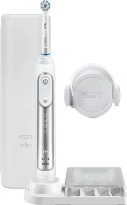 Oral-B Genius 8000N Elektrische Zahnbürste Mit Positionserkennung & Reise-Etui, Silber -Körperpflege Store a2e7d009486f3f5148f3270e9762797d