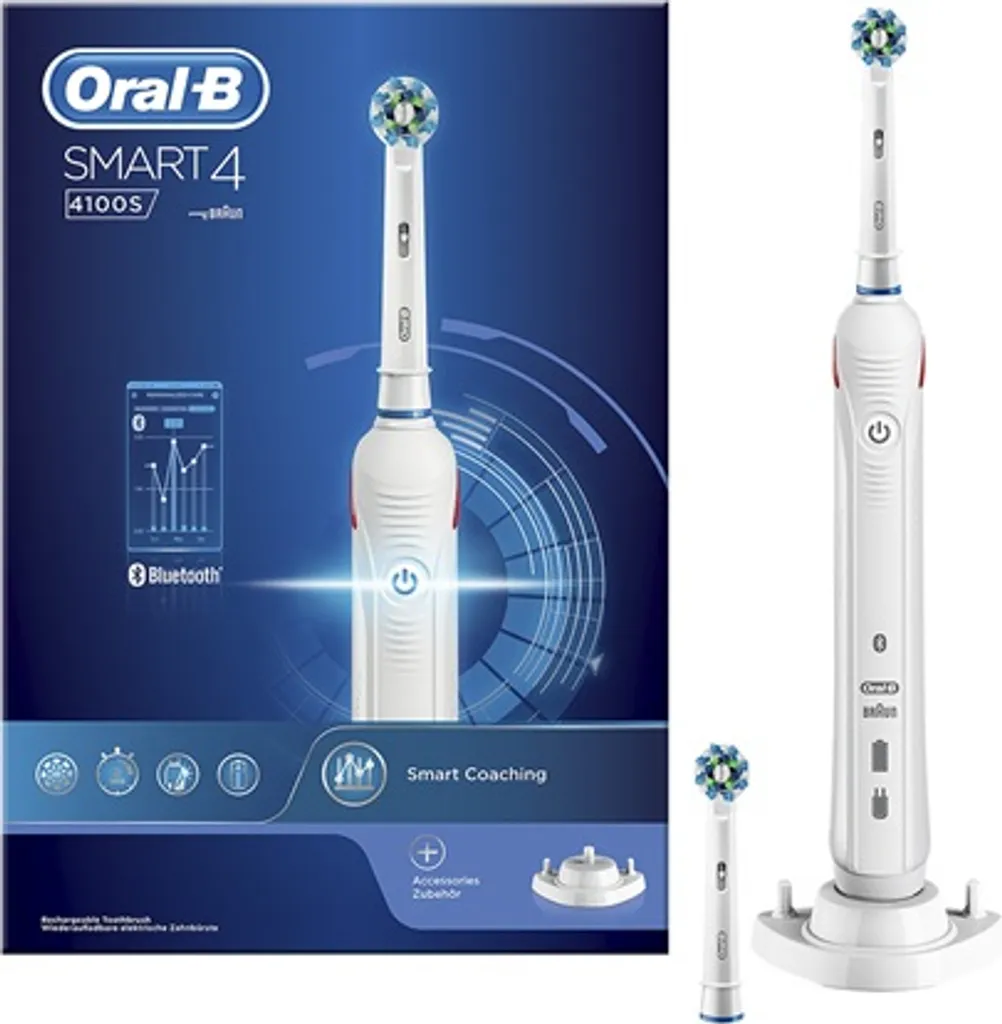 Oral-B SmartSeries Smart 4 4100S, Erwachsener, Rotierende-vibrierende Zahnbürste, Tägliche Pflege, Zahnfleischpflege, Sensibel, 45000 Bewegungen Pro Minute, Weiß, 9900 Bewegungen Pro Minute 5 Oral-B SmartSeries Smart 4 4100S, Erwachsener, Rotierende-vibrierende Zahnbürste, Tägliche Pflege, Zahnfleischpflege, Sensibel, 45000 Bewegungen Pro Minute, Weiß, 9900 Bewegungen Pro Minute – Bild 3