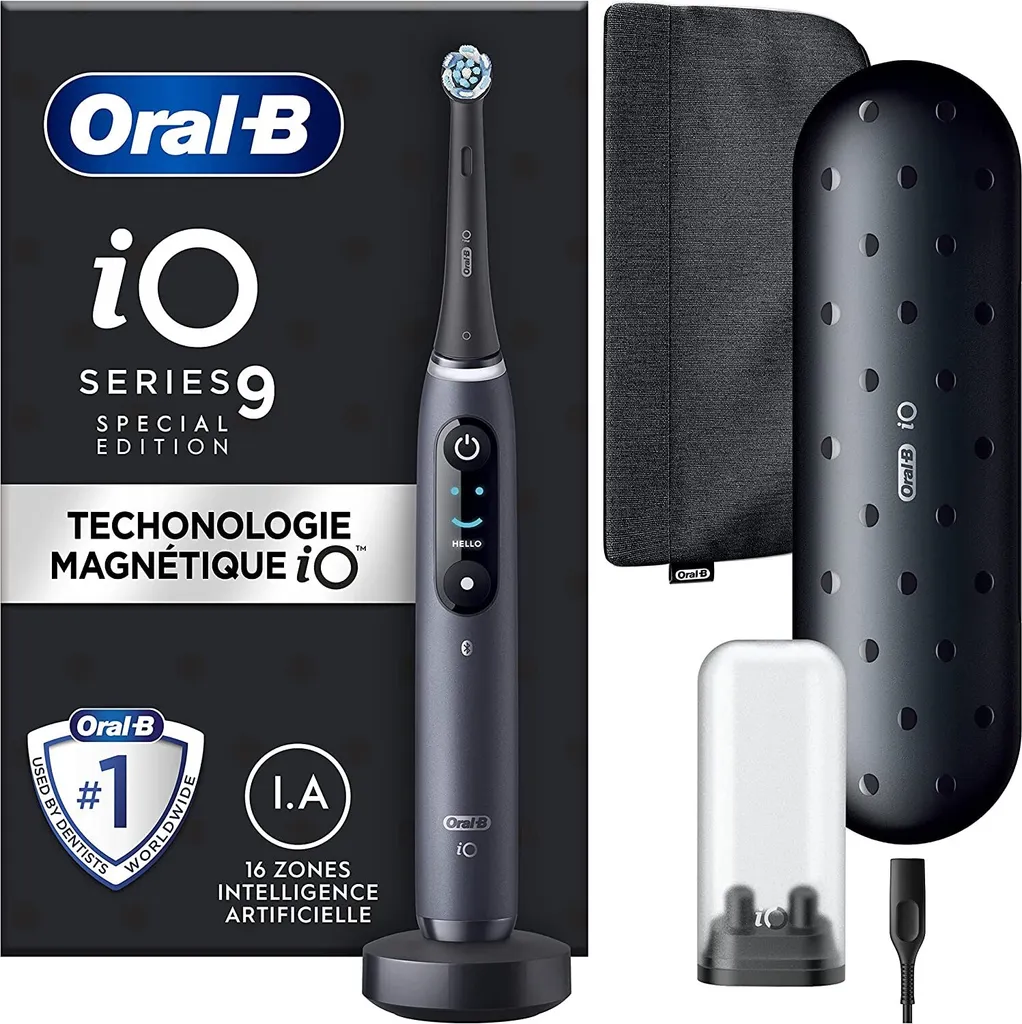 Oral-B IO Series 9 Black Onyx Schwarz Elektrische Zahnbürste Reiseetui - NEU 4 Oral-B IO Series 9 Black Onyx Schwarz Elektrische Zahnbürste Reiseetui - NEU – Bild 2