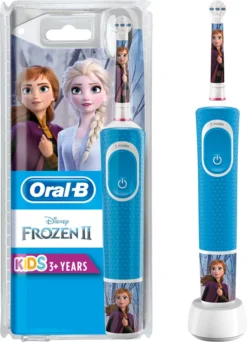 Oral-B Kids Frozen Elektrische Zahnbürste Mit Disney-Stickern, Für Kinder Ab 3 Jahren, Blau