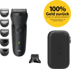 Braun 100 Jahre Series 3 Nass- Und Trockenrasierer (Akku-Betrieb, LED-Anzeige) -Körperpflege Store b406ea4415c68674281f4aebdb20a0bb