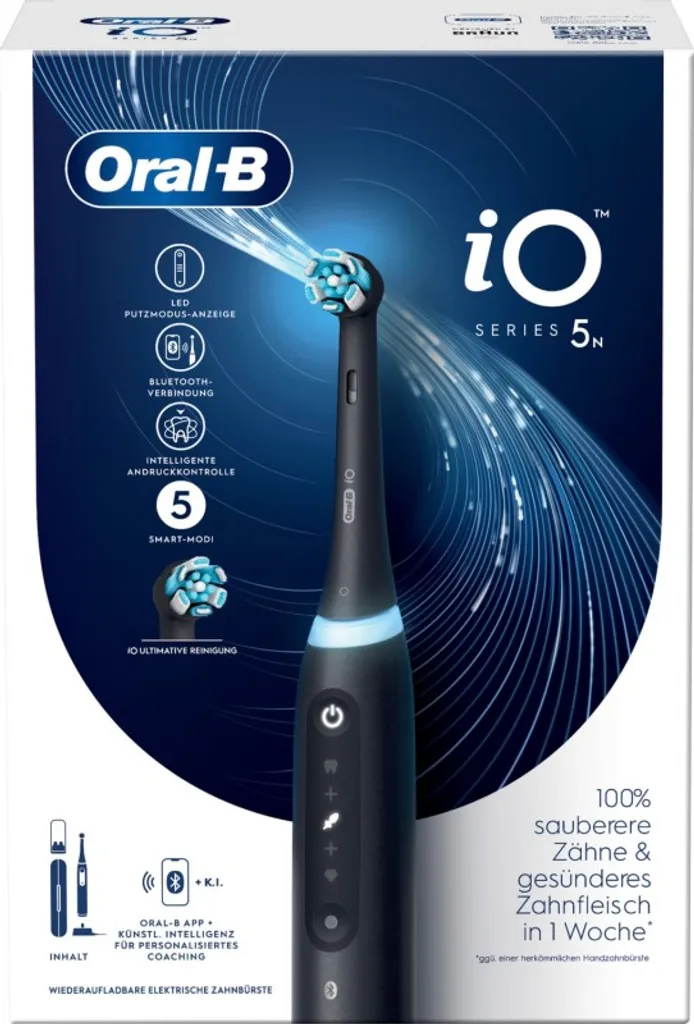 Oral-B Elektrische Zahnbürste - IO Series 5 + Reiseetui - Matt Black 4 Oral-B Elektrische Zahnbürste - IO Series 5 + Reiseetui - Matt Black – Bild 2
