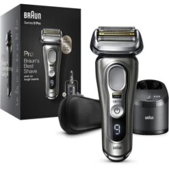 Braun Elektrorasierer Series 9 Pro Premium 9465cc, Wet&Dry, 4+1 Scherkopf, Trimmer+Reinigungsstation