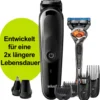 Braun 8-in-1-Trimmer MGK5260 Gesichtshaartrimmer, Barttrimmer Und Haarschneider Für Herren, Schwarz/grau