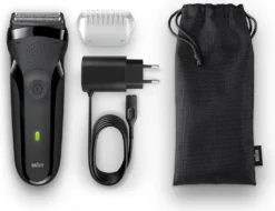 Braun Series 3 301s Wiederaufladbarer Elektrorasierer, Schwarz -Körperpflege Store bf815d1b117ee55d98622e7944f221fe