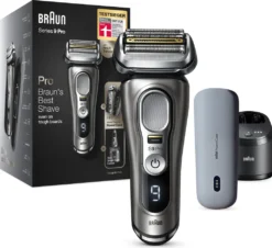 Braun Series 9 Pro 9475cc Elektrorasierer Für Herren, 4+1 Scherkopf Mit ProLift Trimmer, PowerCase, 5-in-1 Reinigungsstation, 60 Min Laufzeit, Wet&Dry